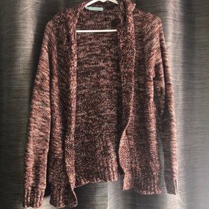 Multicolored hooded cardigan